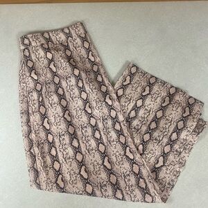 Kittenish Pink Snake Print Pencil Skirt